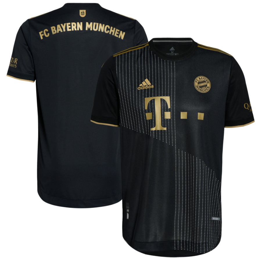 2021/22 Bayern Munich Away Black Soccer Jersey Shirt Player Version